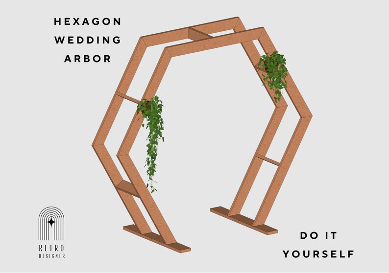 Hexagonal Arch Building Plans - DIY Wedding Arbor-hexagon Wedding Arbor ...