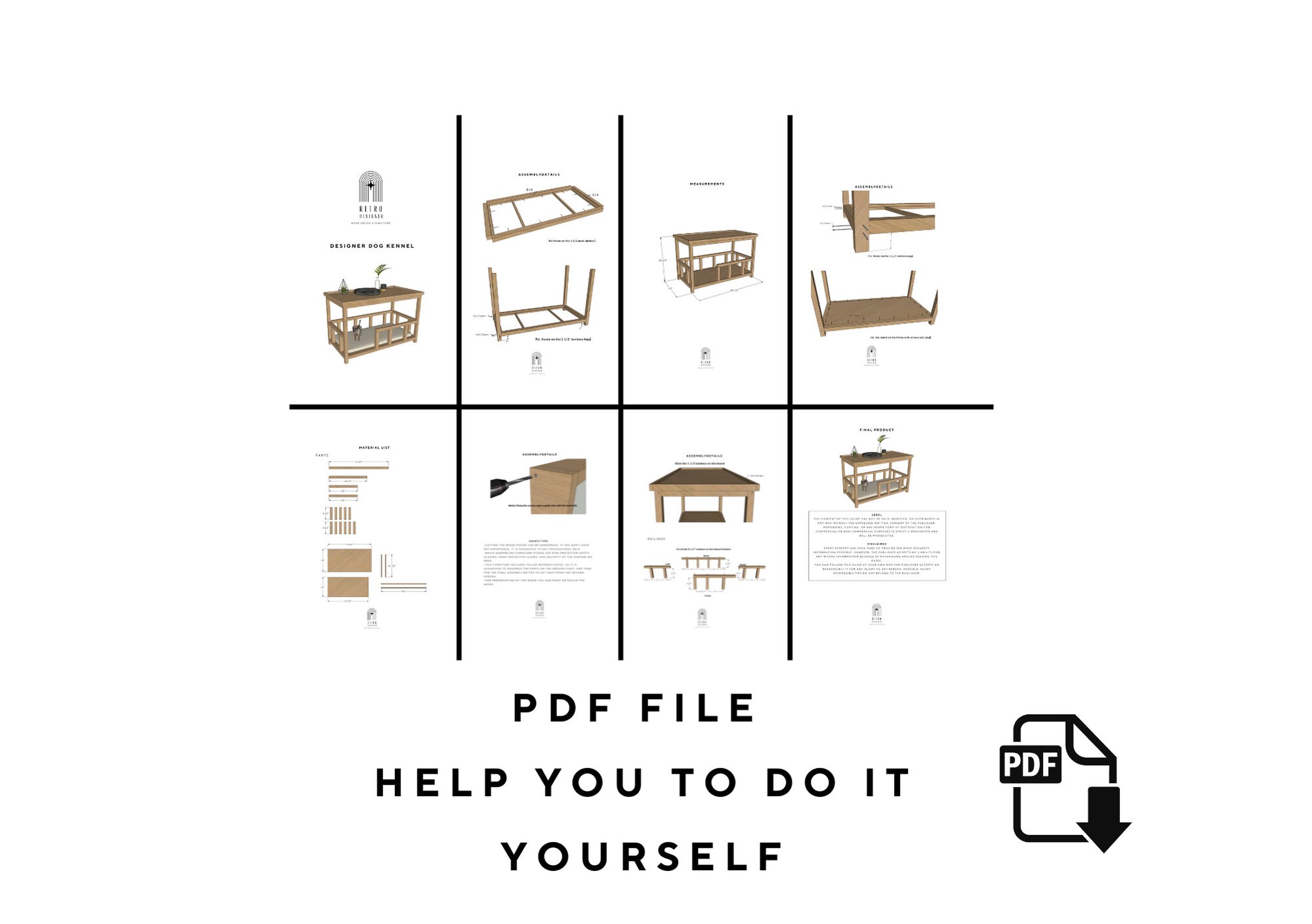 Dog Kennel DIY Plans Dog House Dog Crate Furnitures Etsy