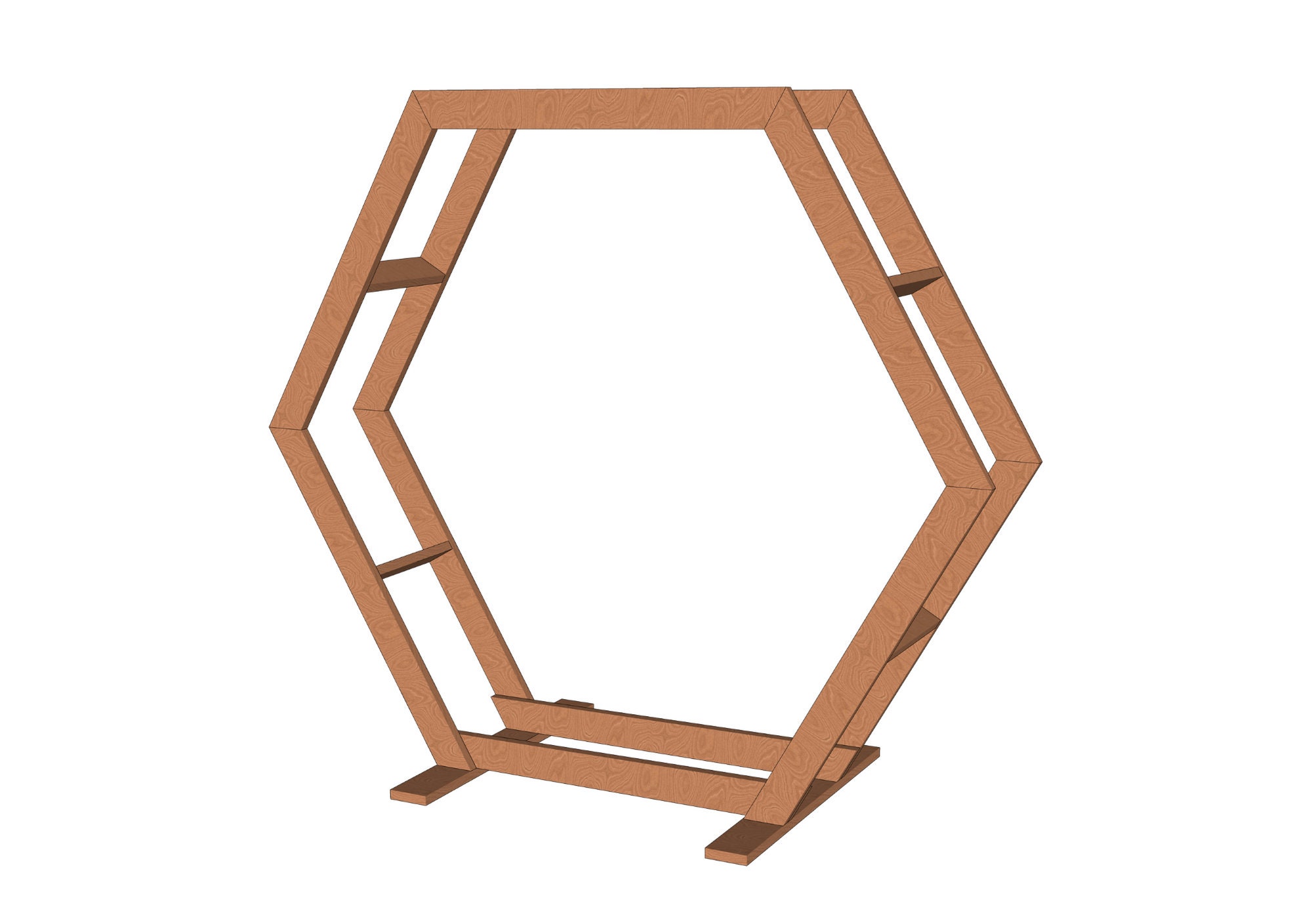 Hexagonal Arch Building Plans - DIY Wedding Arbor-hexagon Wedding Arbor ...