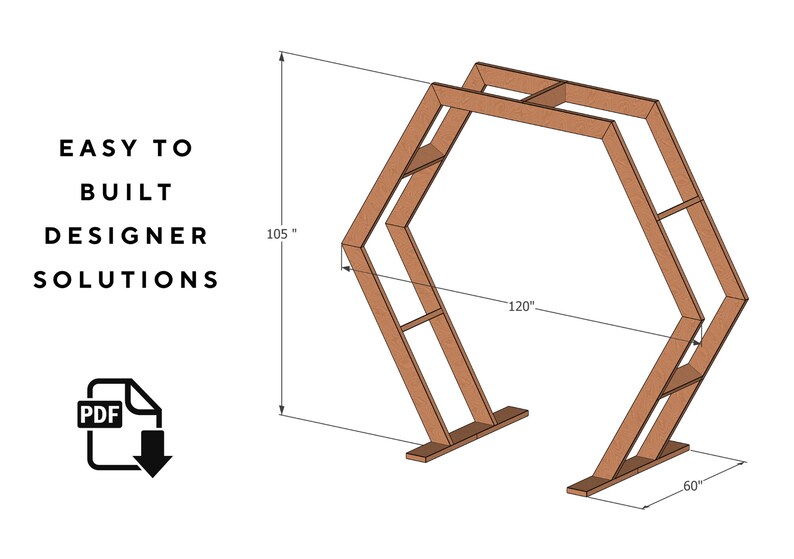 Hexagonal Arch Building Plans - DIY Wedding Arbor-hexagon Wedding Arbor ...