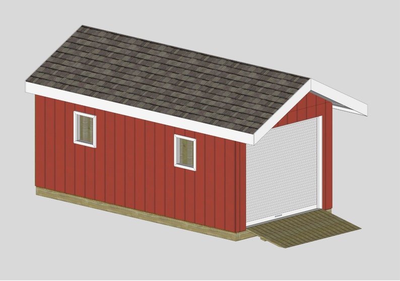 10x20 Shed Plan, Gable Shed, Shed Cabin Plan, Storage Shed Plans