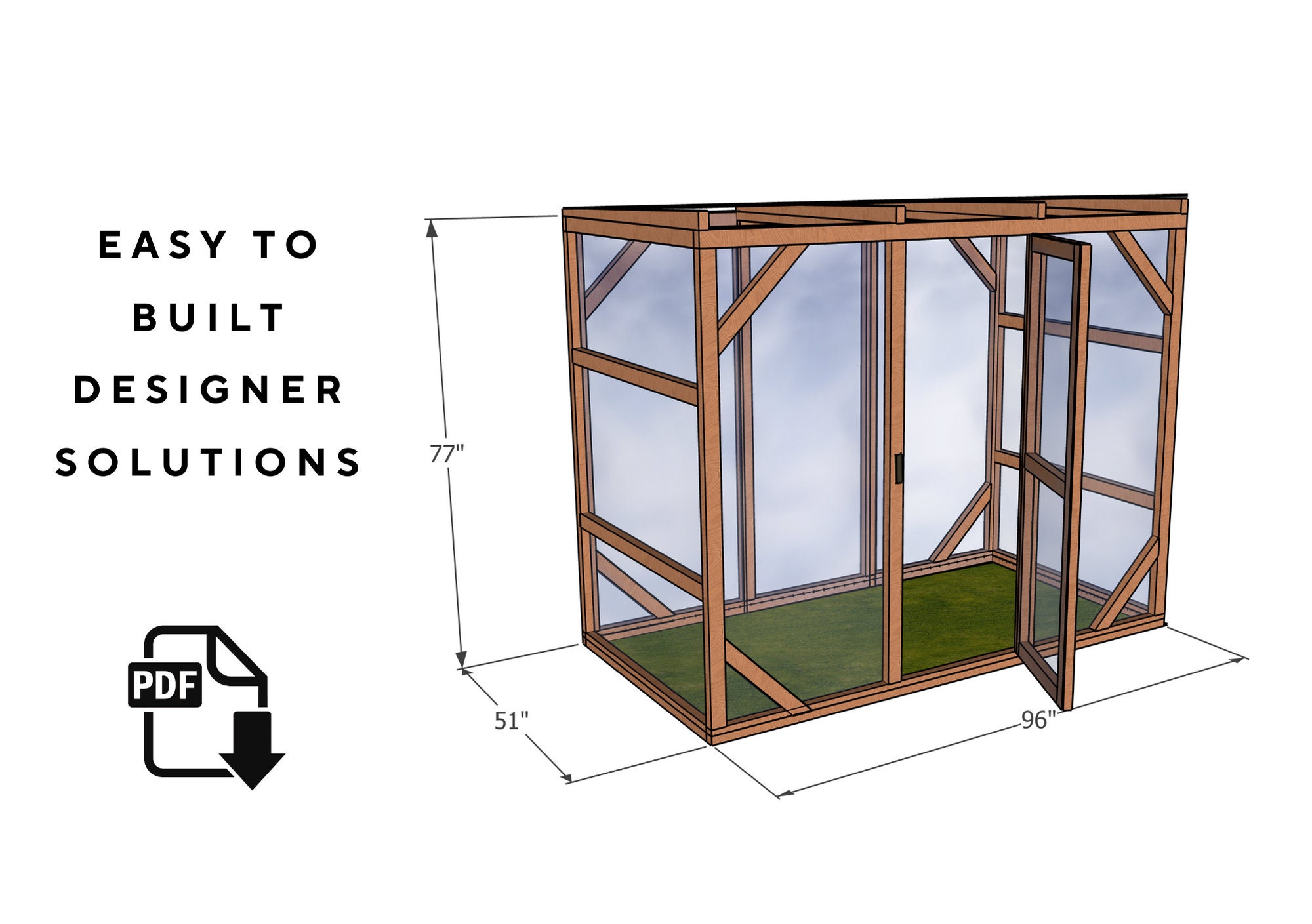 Plans de serre- PDF-plan de serre en bois-Plans de construction