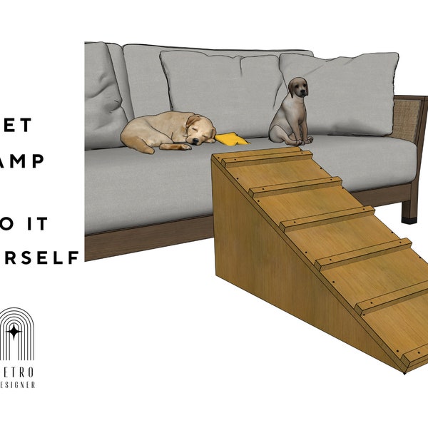 Pet Ramp| Dog Ramp Plan| animal Ramp | Cat Ramp Plan| PDF Plan |Wood Craft | DIY projects |PDF| Bed ramp plan| Furniture ramp