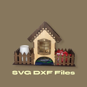 Casetta porta cialde in legno SVG FILE