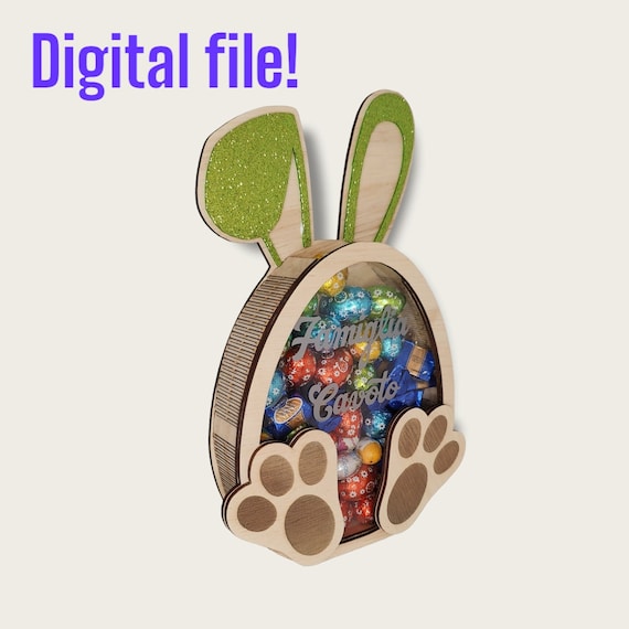 Box pasquale per ovetti a forma di coniglio !FILE SVG!