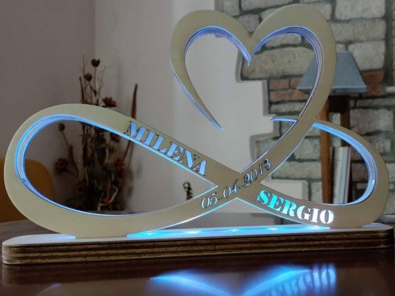 Lampada Cuore Con Foto Personalizzata - Cornice LED Con Base USB, Regalo Per Mamma E Bambini