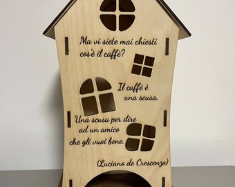 Casetta porta cialde in legno