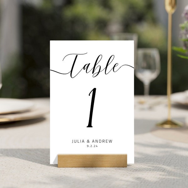 Wedding Table Numbers, Printable Table Numbers Wedding, Editable Table Number Template, Table Number Signs, Wedding Signage, Wedding Numbers