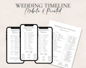 Mobile Wedding Day Timeline Template Editable Wedding Timeline Reception Timeline Wedding Weekend Timeline Bridal Party Timeline Wedding day
