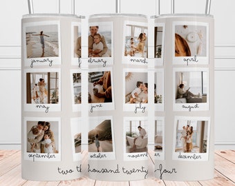 Polaroid Photo Tumbler Wrap 20 oz Skinny Tumbler Sublimation Design, Polaroid Picture Tumbler Wrap, Digital Download PNG Instant, Collage