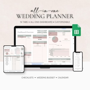16 Tab Wedding Planner Spreadsheet Wedding Budget Spreadsheet Wedding Timeline Checklist Guest List Tracker Wedding Itinerary Seating Plan