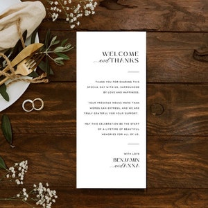 Danke Tischkarte, Minimalistische Hochzeit Tischkarten, Hochzeitstisch Danke Vorlage, Tischkarten, Danke Serviette, Hochzeit Willkommenskarte