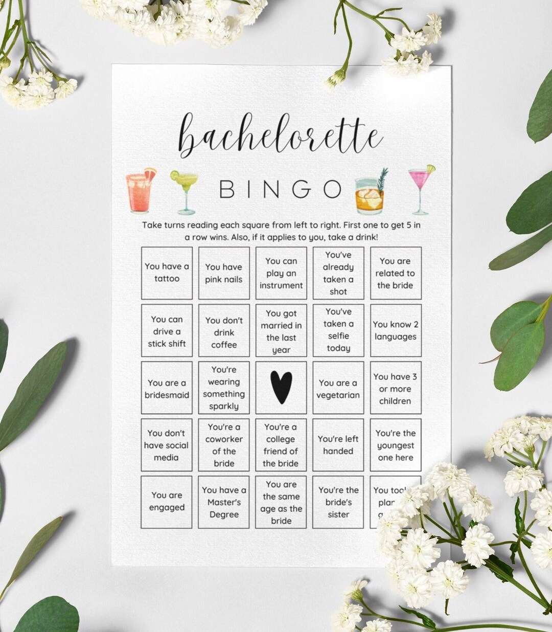 Bachelorette Party Bingo Game, Bachelorette Bingo Game Cards, Printable ...