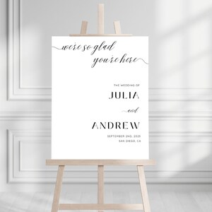 Minimalist Wedding Welcome Sign, Editable Welcome Sign Wedding, Wedding Signage, Welcome Wedding Sign Wedding Signs Large Wedding Entry Sign