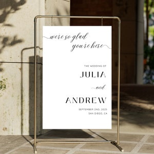 Wedding Welcome Sign Wedding Template, Minimalist Wedding Signage, Welcome Wedding Sign, Editable Wedding Signs, Large Wedding Entry Sign