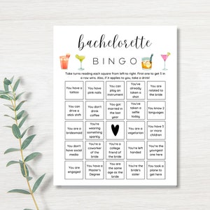 Tarjetas de juego de Bachelorette Bingo, despedida de soltera, bingo nupcial editable, juegos de despedida de soltera, bebida si, juegos de despedida de soltera, juegos de fiesta