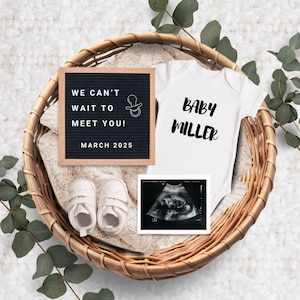 Editable Digital Pregnancy Announcement Digital Baby Announcement Personalized Gender Neutral Baby Reveal Social Media Photo Pregnancy Post