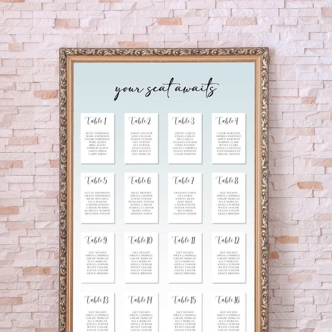 Seating Chart Numbers Seating Chart Wedding Table Numbers Seating Chart Cards Printable Table ...