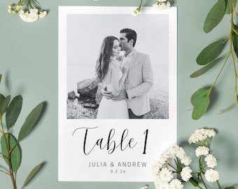 Wedding Table Numbers, Editable Table Number Template, Table Number Signs, Photo Table Numbers, Wedding Signage, Wedding Table Number
