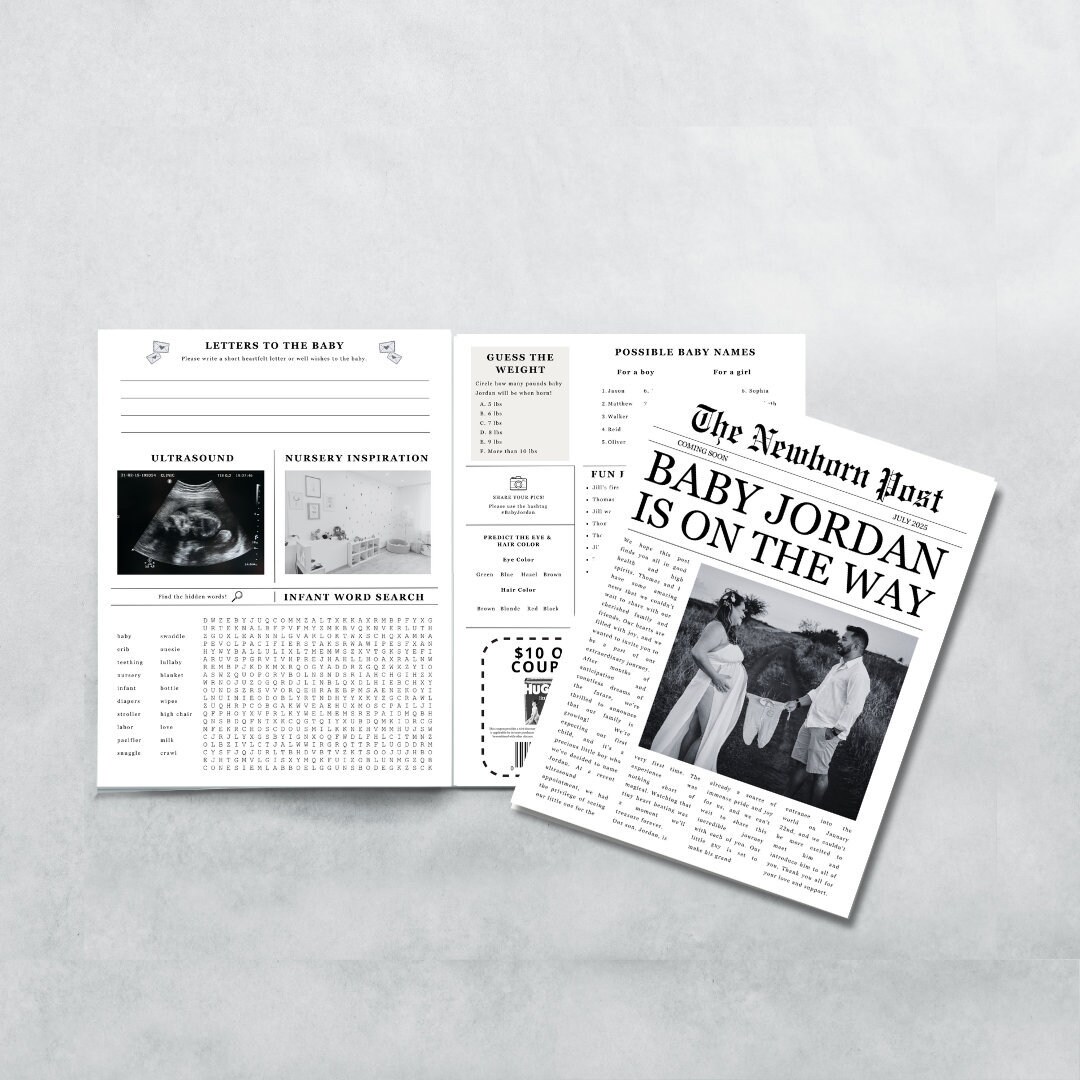 Baby Announcement Newspaper Pregnancy Announcement Newspaper Baby