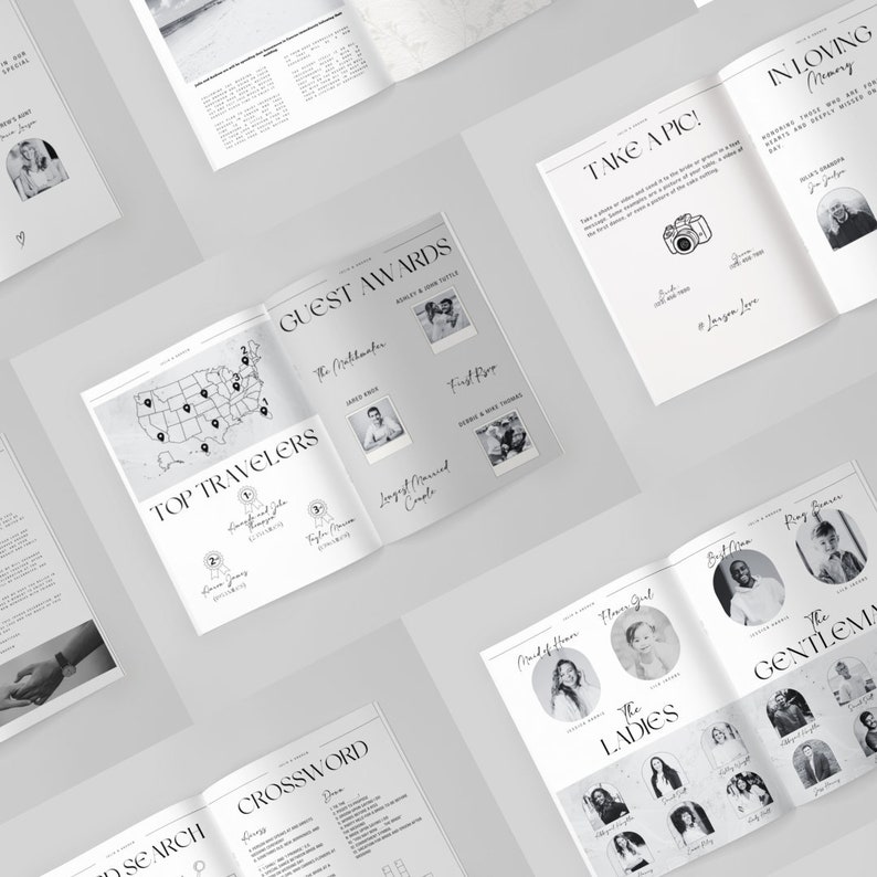 Magazine Program Wedding Magazine Program Template Wedding Timeline Ceremony Program ...