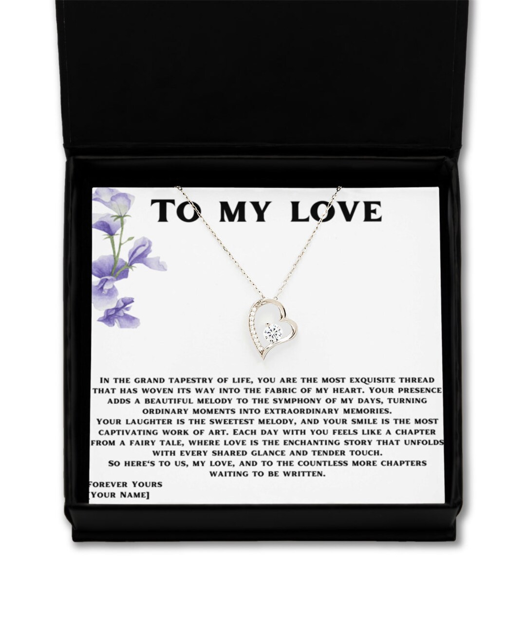 To My Love Necklace Gift Personalised Gift Ideas for Valentine Day for