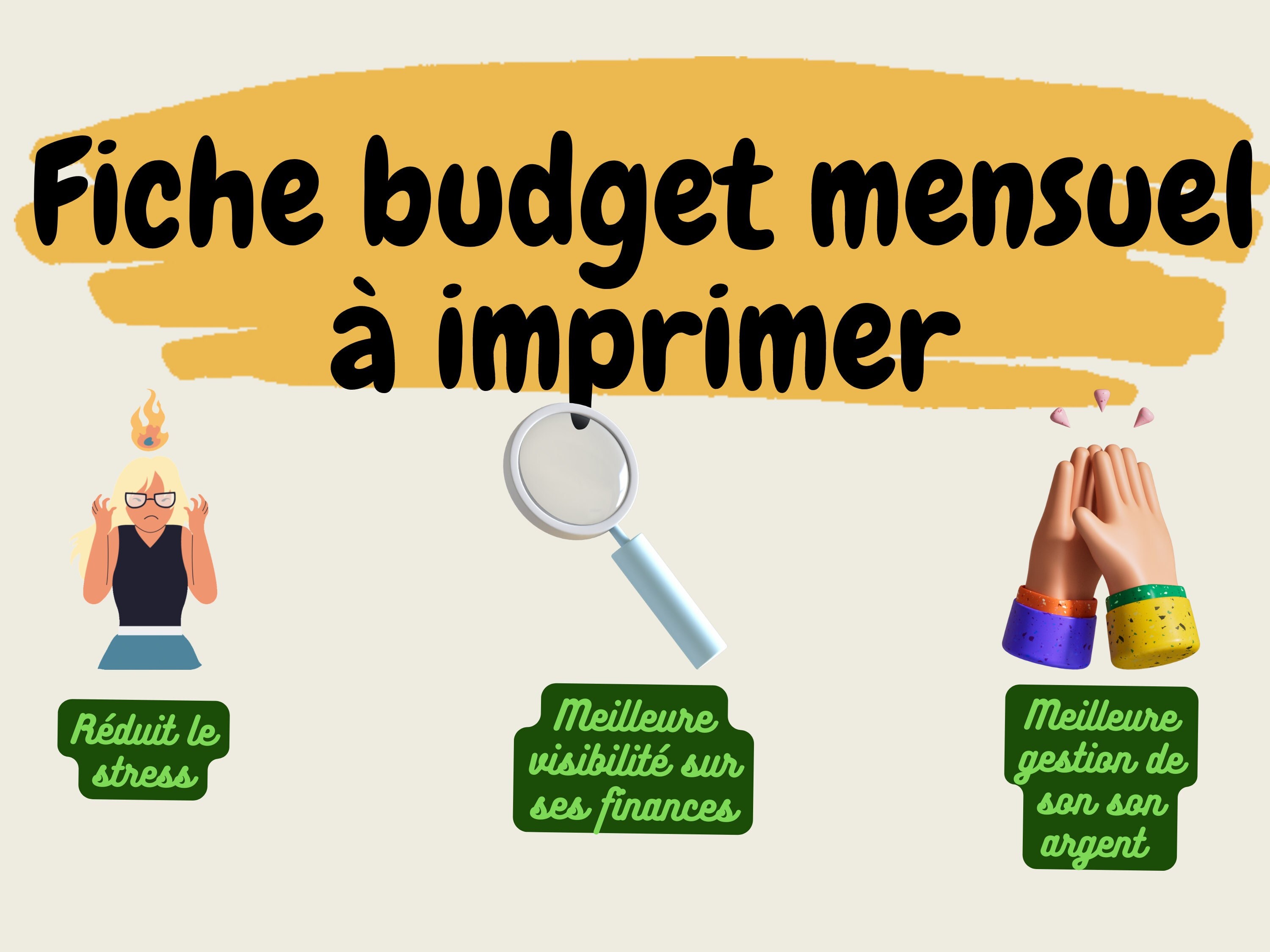 Fiche budget mensuel à imprimer, Planificateur budgétaire mensuel