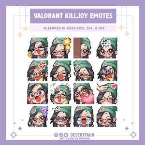 Valorant Killjoy Emotes - Twitch, Discord, YouTube