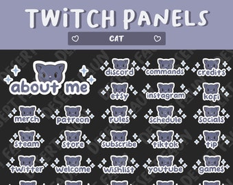 Cute Cat Panels for Twitch