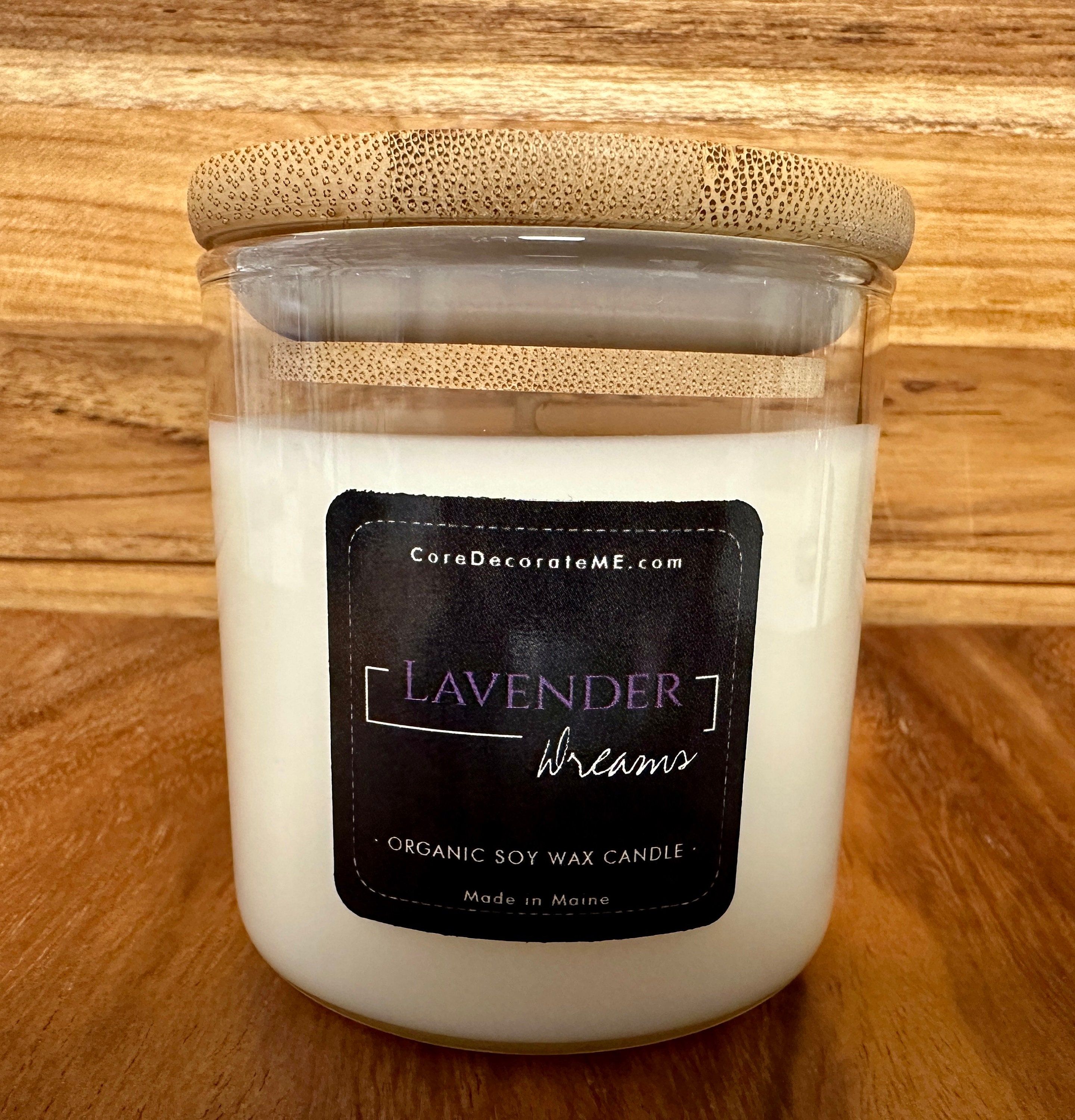 Lavender Dreams Candle-organic Soy Wax cotton Wick-made in Maine-6oz 