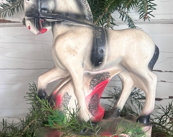 Vintage 1940’s chalkware horse carnival prize