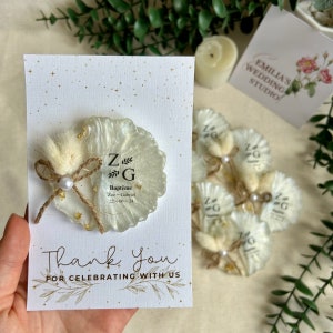 30 stuks gepersonaliseerde epoxy magneet gunst met kaart trouwbedankjes goud gedetailleerde gunst bruids douche baby shower