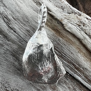 The Wolrd is your Oyster Pendant handmade .925 sterling silver Verge of Daybreak Ocean Jewelry, Beach Jewelry