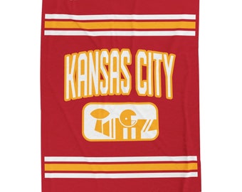 Kansas City Football Velveteen Plush Throw Blanket