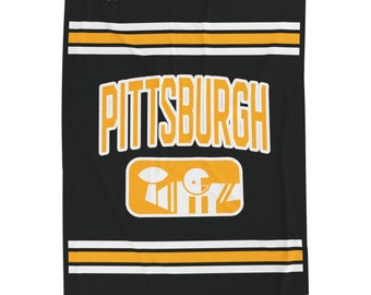 Pittsburgh Football Velveteen Plush Throw Blanket