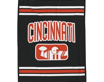 Cincinnati Football Velveteen Plush Throw Blanket
