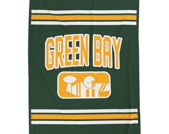 Green Bay Football Velveteen Plush Throw Blanket