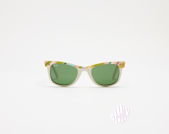 Vintage Ray-Ban Wayfarer II Sunglasses: 1985 Bausch & Lomb Pastel Acetate, Mint NOS