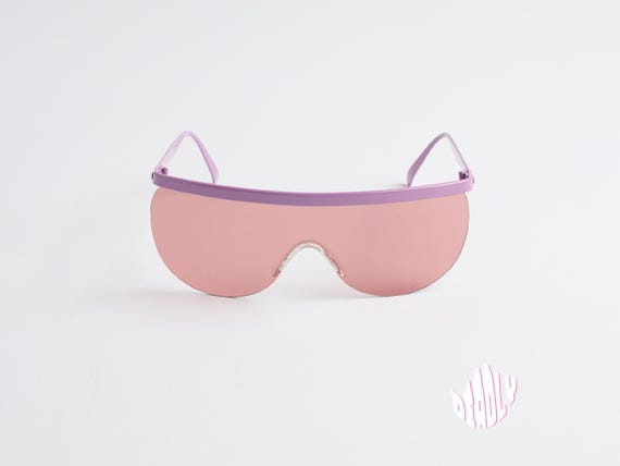 Baruffaldi Italo A Lilac Shield Visor Sunglasses 80s ultra rare
