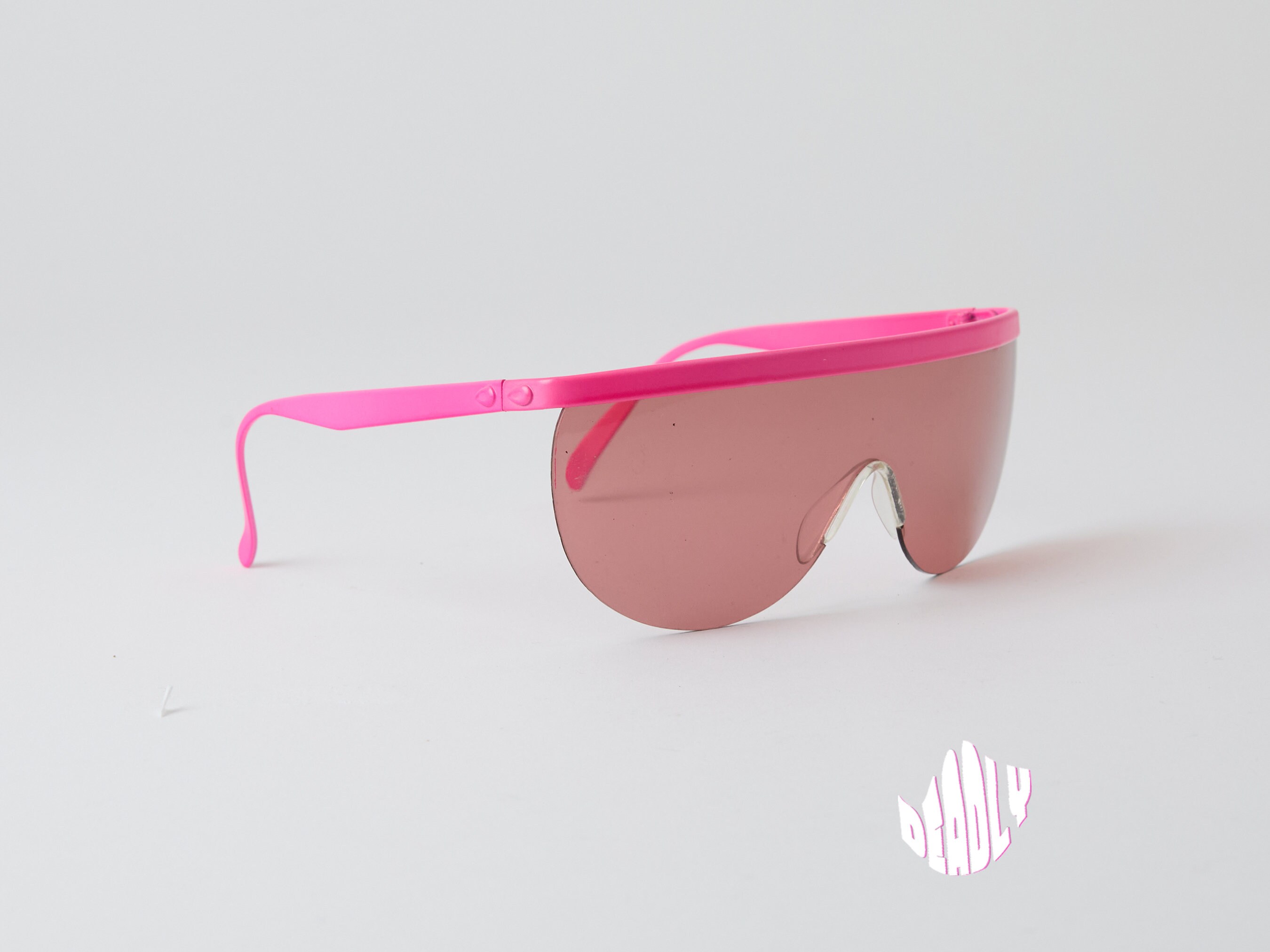 Brevettato Baruffaldi Pink Frame Pink Anti Fog Shield Wrap Sunglasses w/ Case Pink Wraparound Shield Sport Sunglasses w/ a Non-Polarized  main image 3