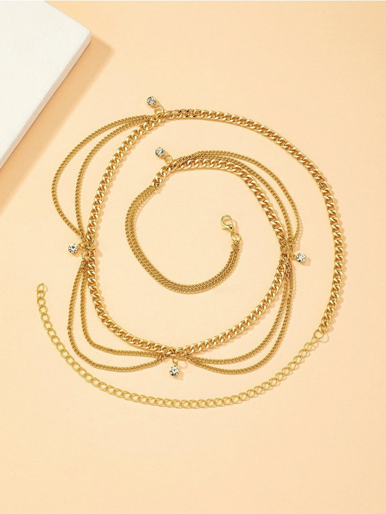 Gold Curtain Belly Chain Belly Jewellery Body Chain Body Etsy UK