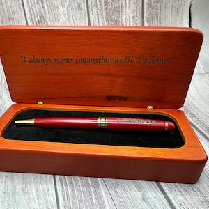 Personalized Wooden Pen with Engraved Gift Box - Custom Name Pen Set for Him, Graduation Gift, Father&#39;s Day, Anniversary Gift
