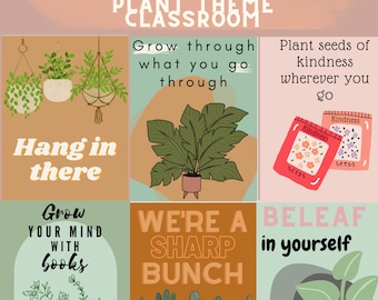 10 Plant Theme Classroom Posters