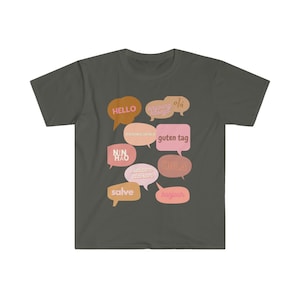 Multilingual Greeting Unisex Softstyle Cotton Tee