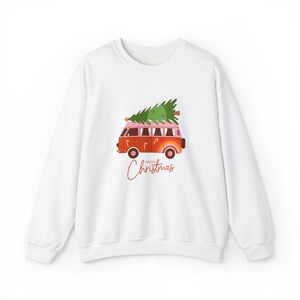 Retro Van Christmas Tree Crewneck Sweatshirt