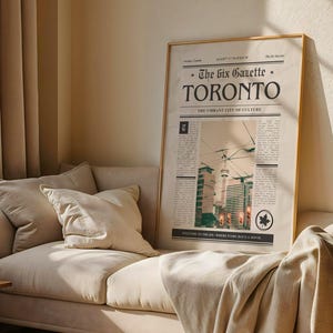 Décoration murale de style journal Toronto | affiche vintage de Toronto | Argot de Toronto | Impression de voyage moderne | Décoration de ville minimaliste - téléchargement numérique
