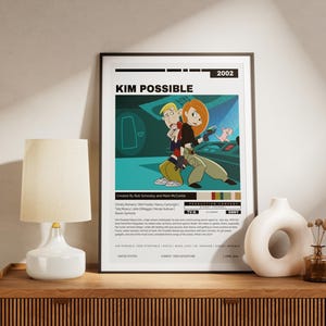 Kim Möglich (2002) TV Poster | Disney Channel druckbare Kunst | 2000er Jahre Comic Cartoon | Teenager Spionin | Digitaler Download - Farbe / S/W Poster
