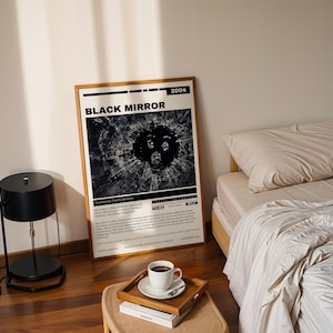Black Mirror (2011) TV Inspired Poster | Digital Sci-Fi TV Print | Minimalist Print | Dystopian Tech Wall Art - Digital Download
