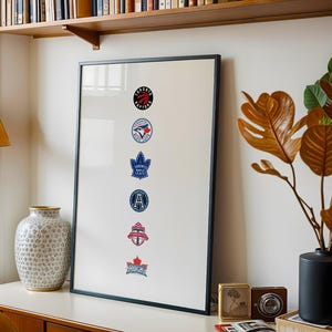 Toronto Sports Team Poster | Raptors Ahornblätter Blauhäher Wandkunst | Toronto Fan Geschenk für Sie und Ihn | Kanadischer Sport Dekor - Download