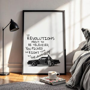 Póster con la letra de Kendrick Lamar / Cita de The Revolution / Arte mural de hip hop negro / Impresión minimalista de rap - Descarga digital